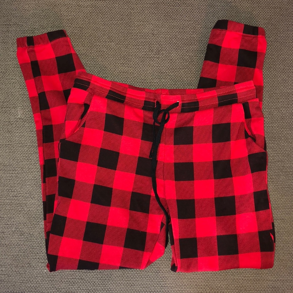 Buffalo check joggers